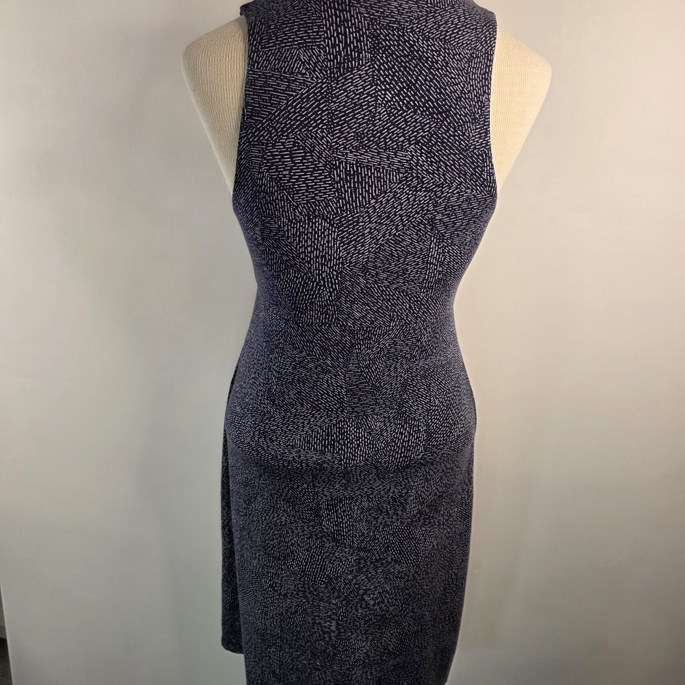 Athleta Women's High Neck A-Line Dress Blue Sleeveless SZ Small Stretchy - Picture 5 of 7
